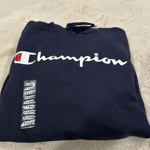 Champion, navy hoodie, sweatshirt, size XL new with tag